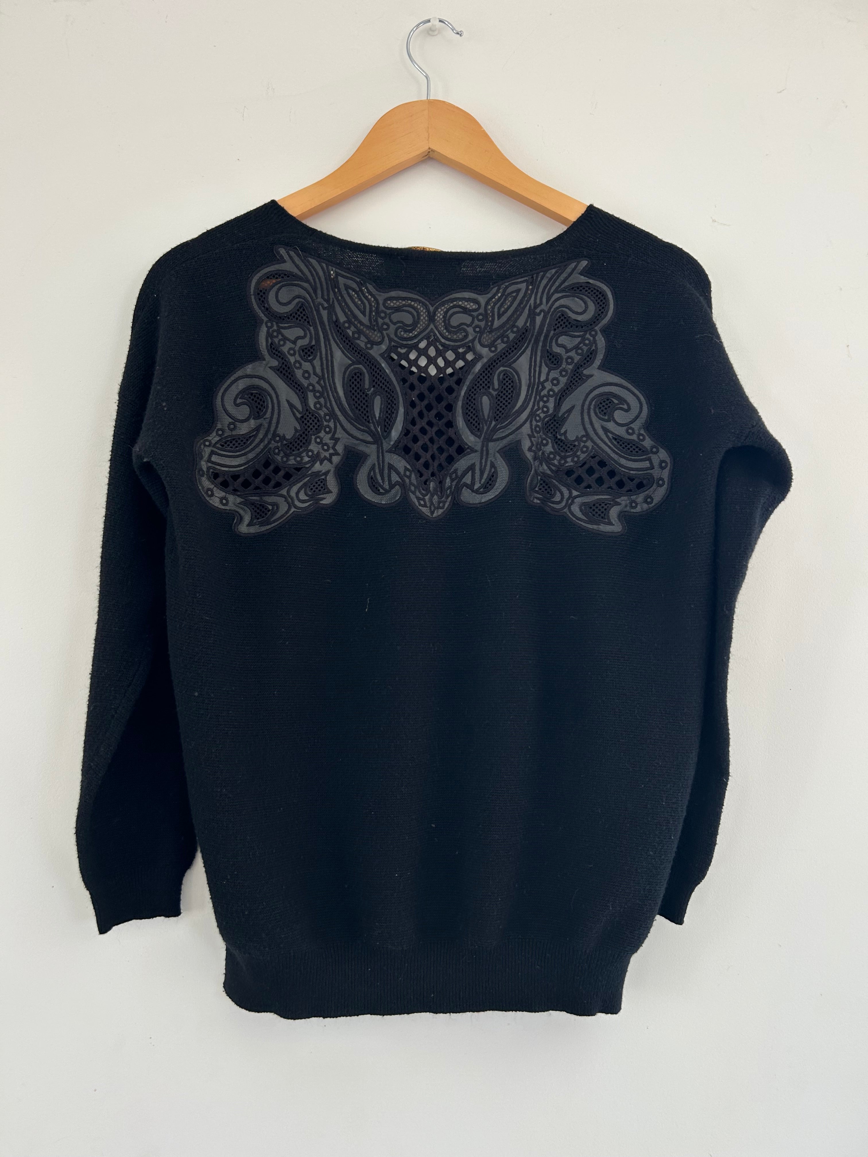 Pull laine noir col V Juju s’amuse taille 38