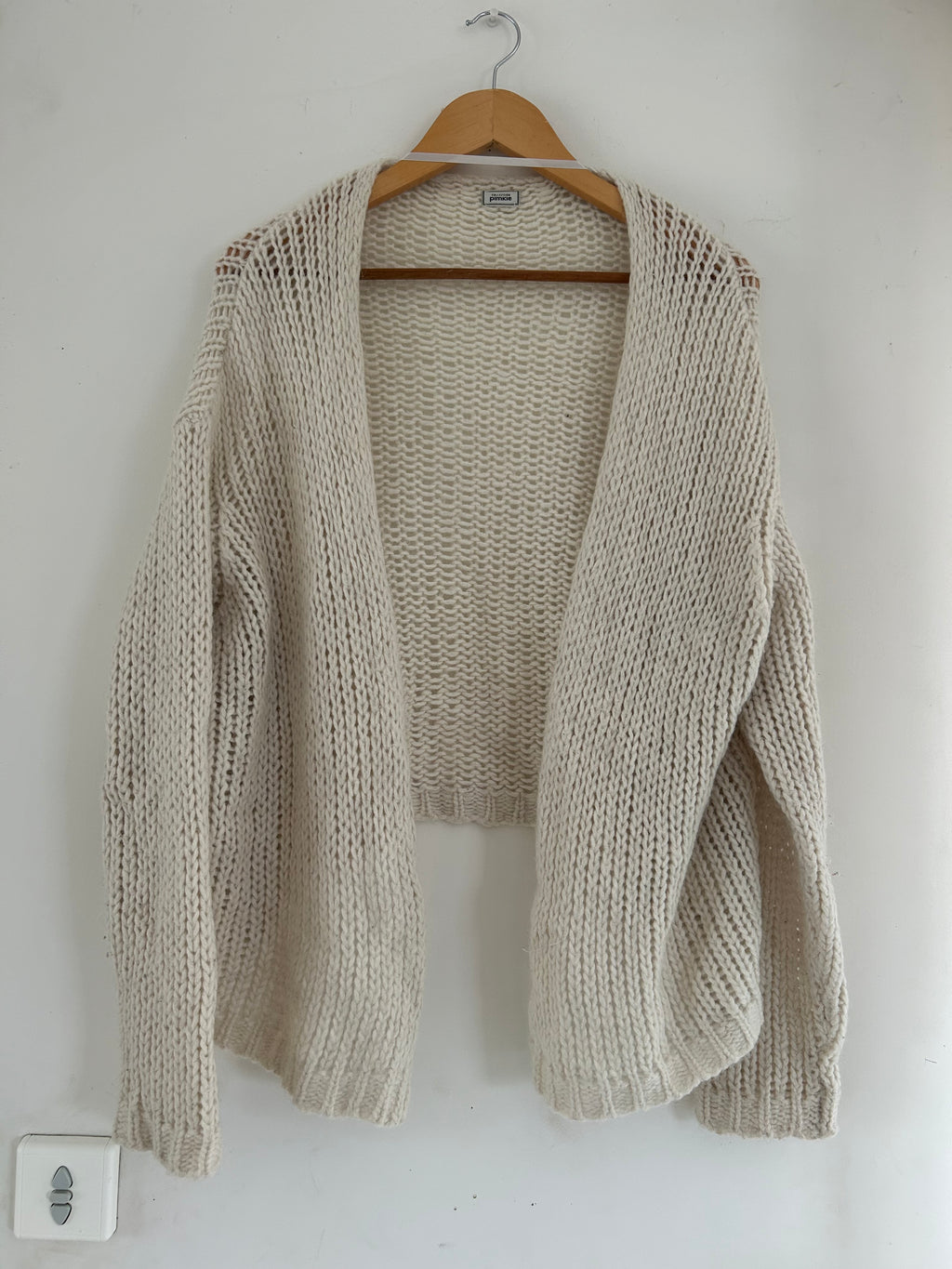 Gilet grosses mailles crème Pimkie taille M