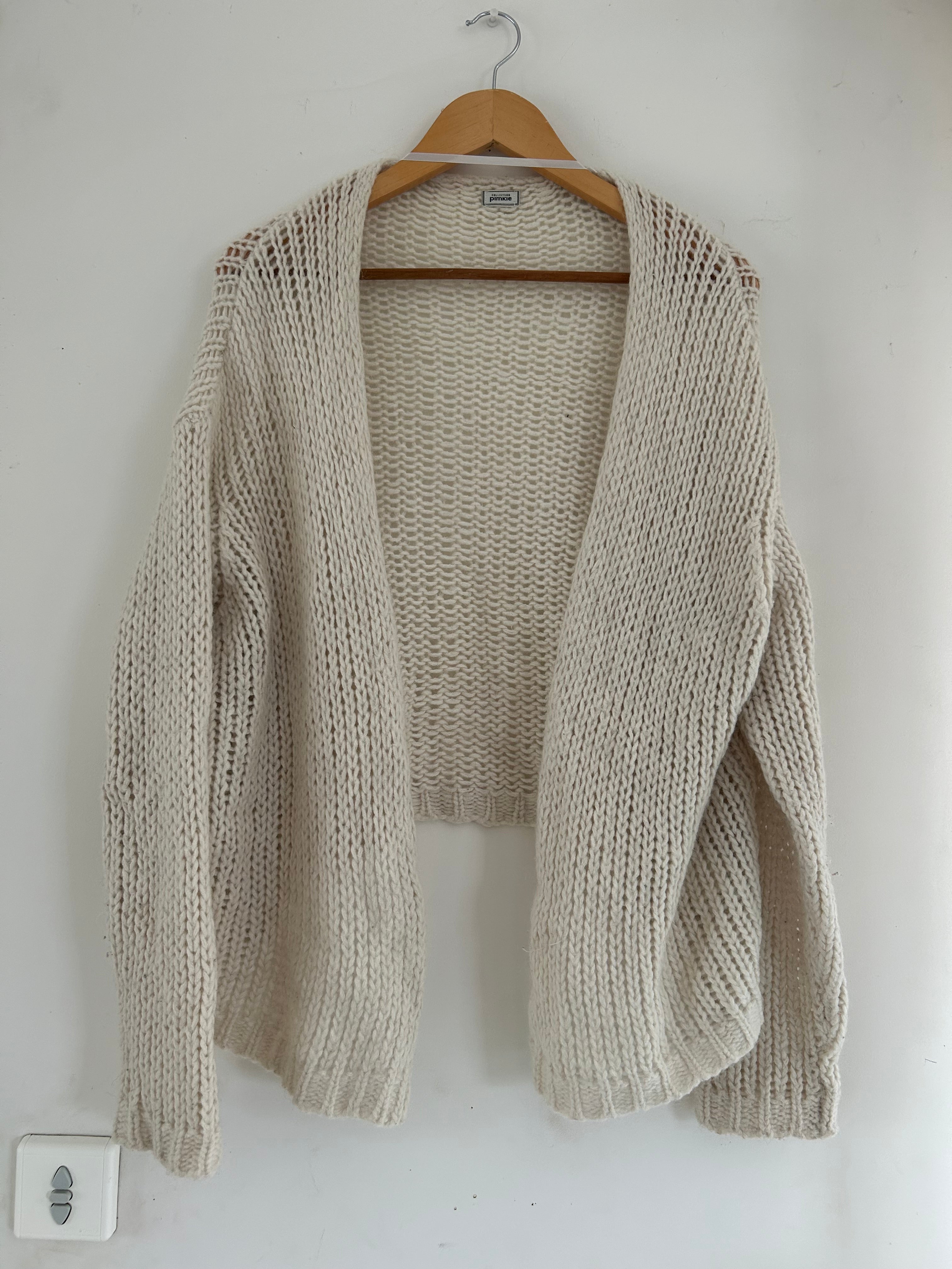 Gilet grosses mailles crème Pimkie taille M