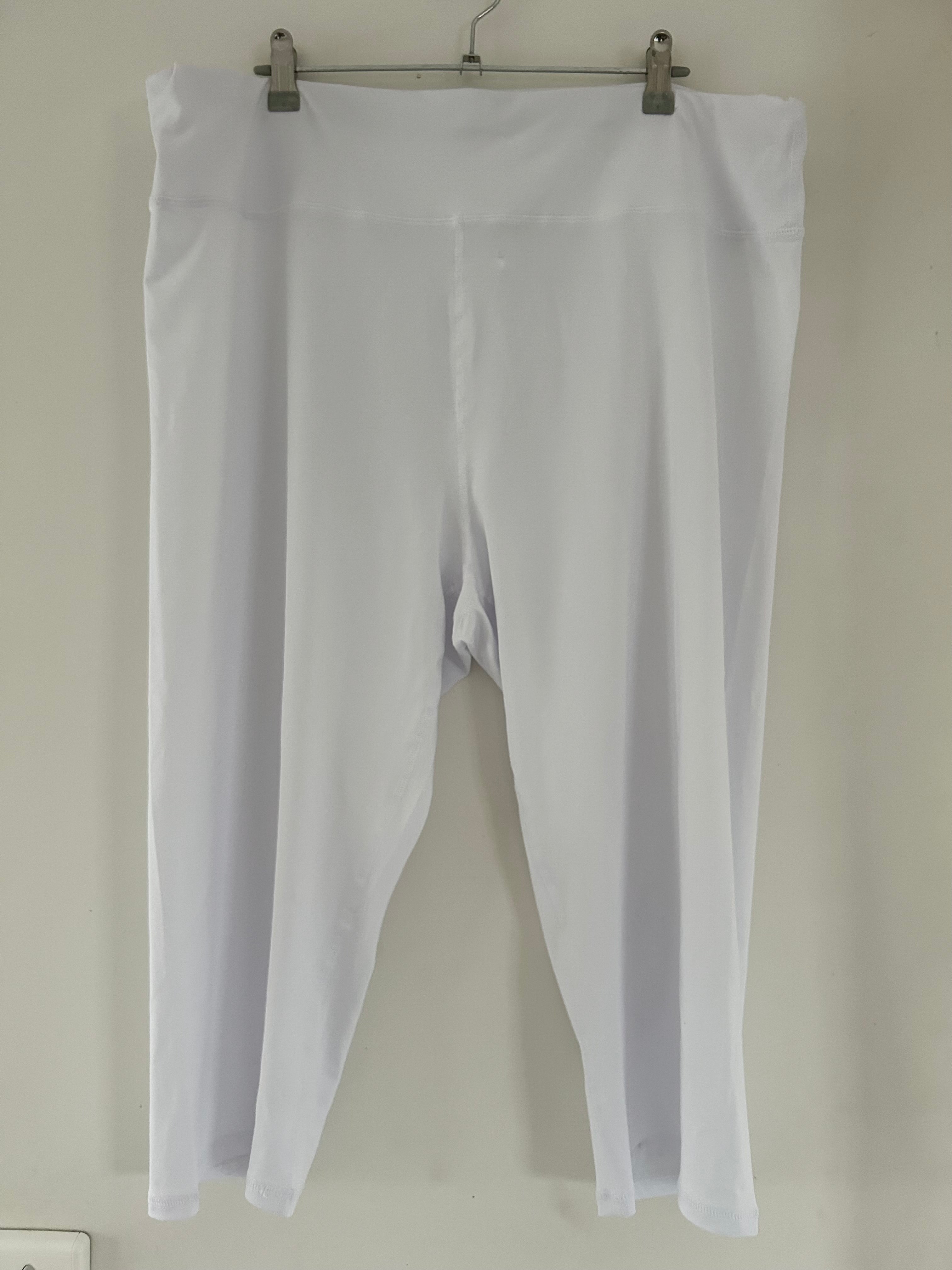 Legging de sport blanc 3/4 taille 54