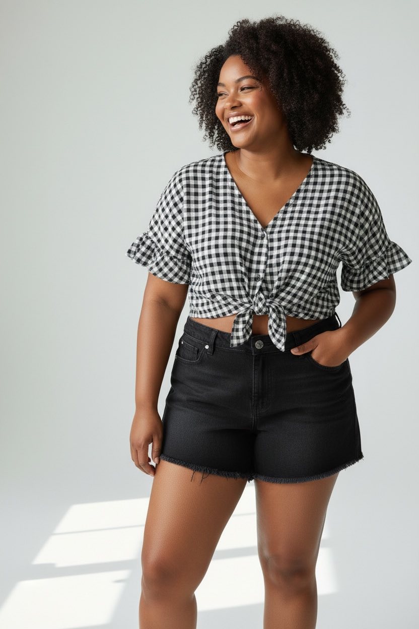 Short court en jean noir BodyFlirt taille 50