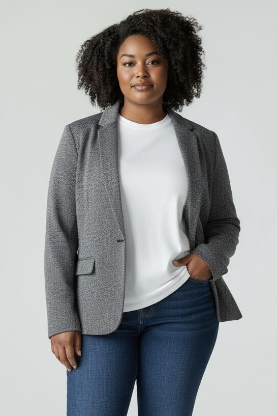 Veste blazer cintré gris TU taille 50/52