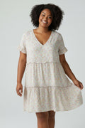 Robe d’été manches courtes motif fleuri Kiabi taille 46