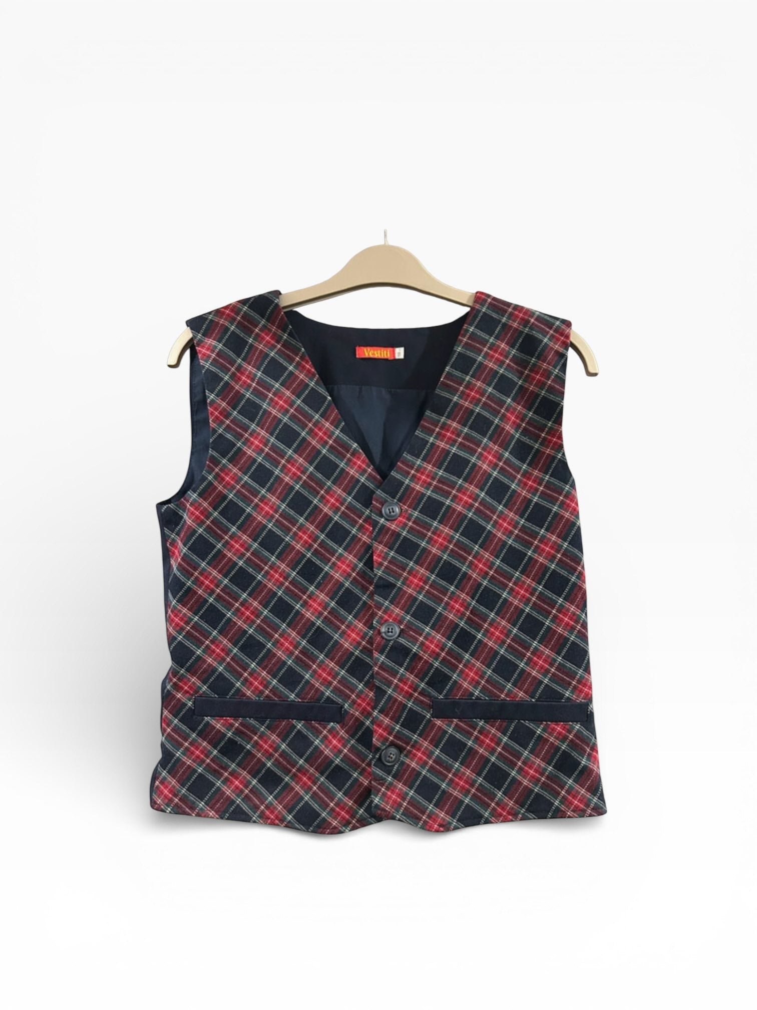 Veste sans manches à carreaux Vestiti 13 ans