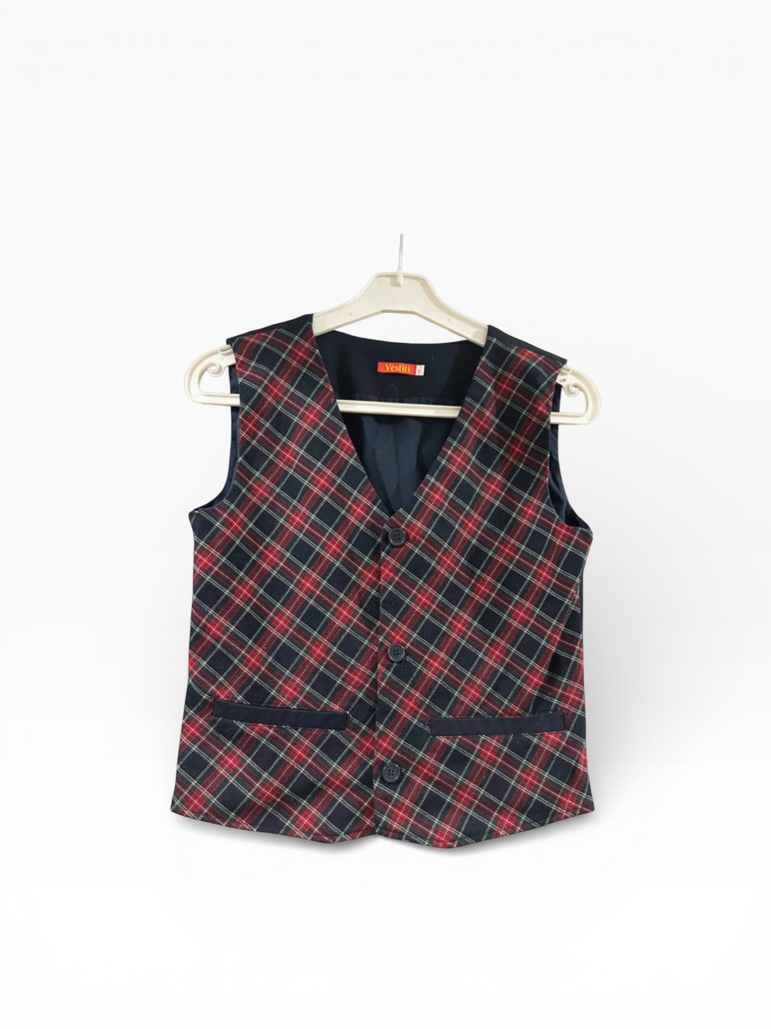Veste à carreaux sans manches Vestiti 12 ans