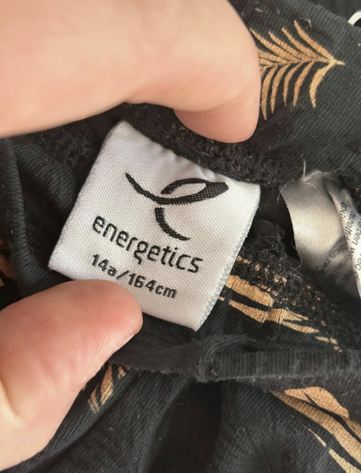 Legging long noir à motifs Energetics 14 ans