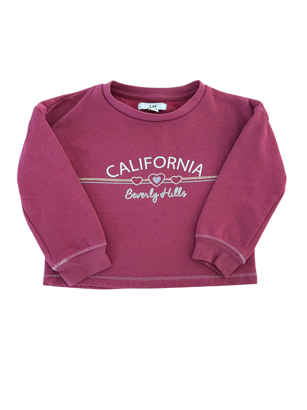 Sweat col rond rose à message La Halle taille 3 ans