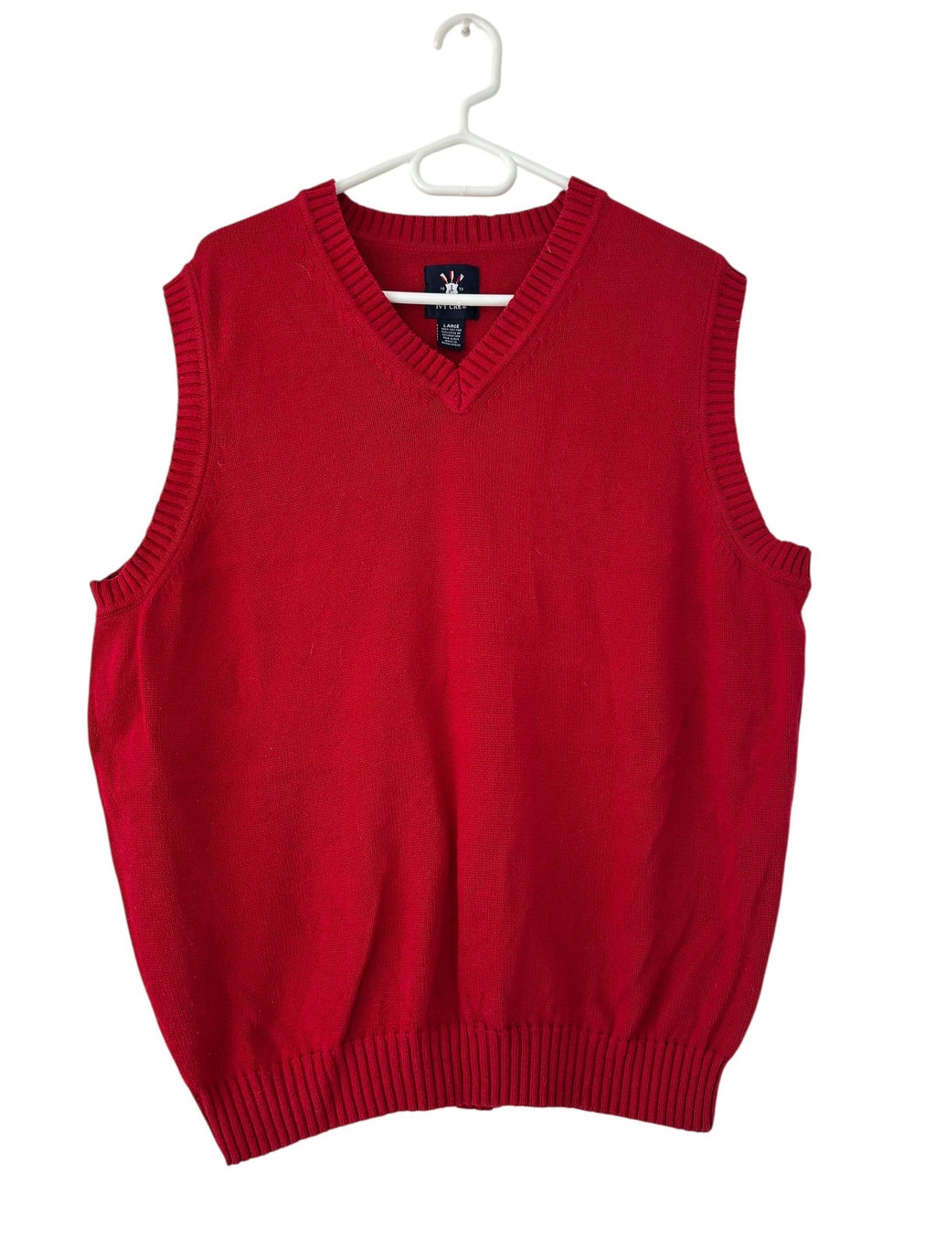 Pull sans manches col V rouge Ivy Crew taille L