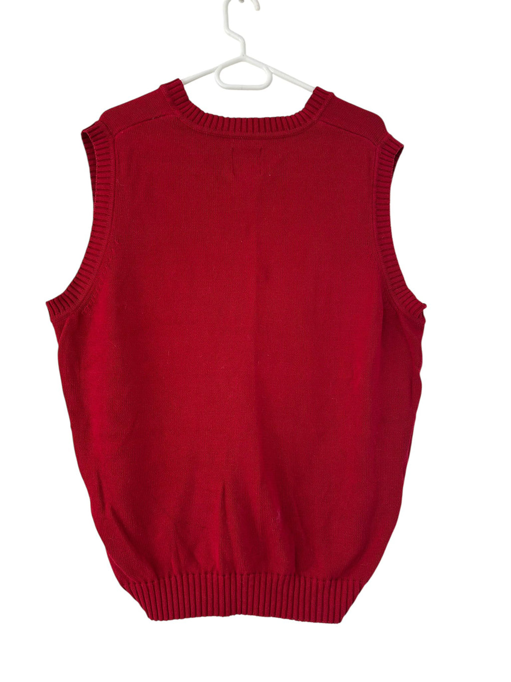 Pull sans manches col V rouge Ivy Crew taille L
