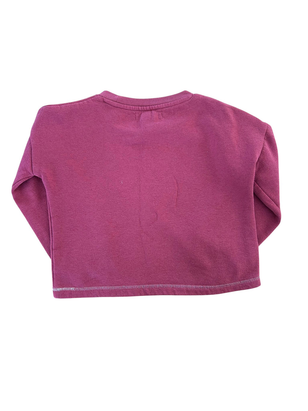 Sweat col rond rose à message La Halle taille 3 ans