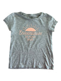 T-shirt manches courtes gris "ensoleilleuse de plage" Kiabi 4 ans
