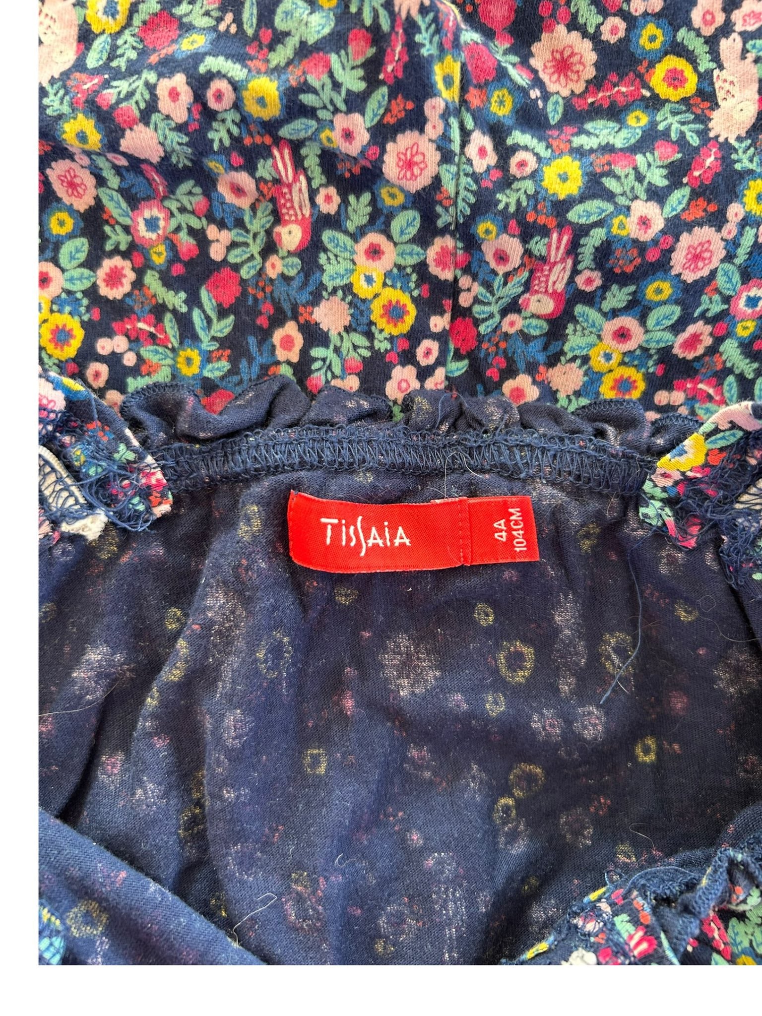 Combi-short motif fleuri Tissaia 4 ans