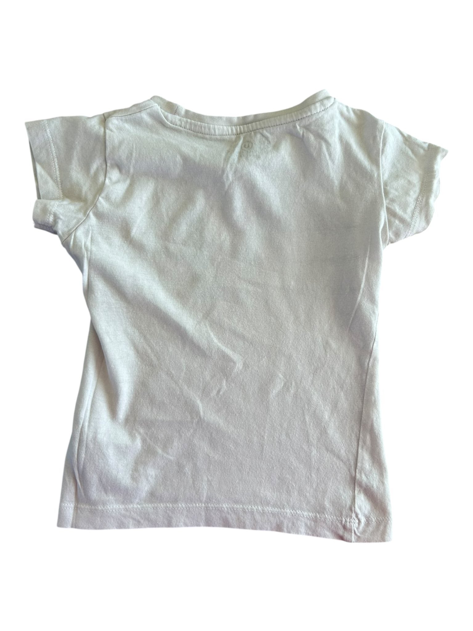 T-shirt manches courtes blanc "make some noise" U Essentiel 4 ans
