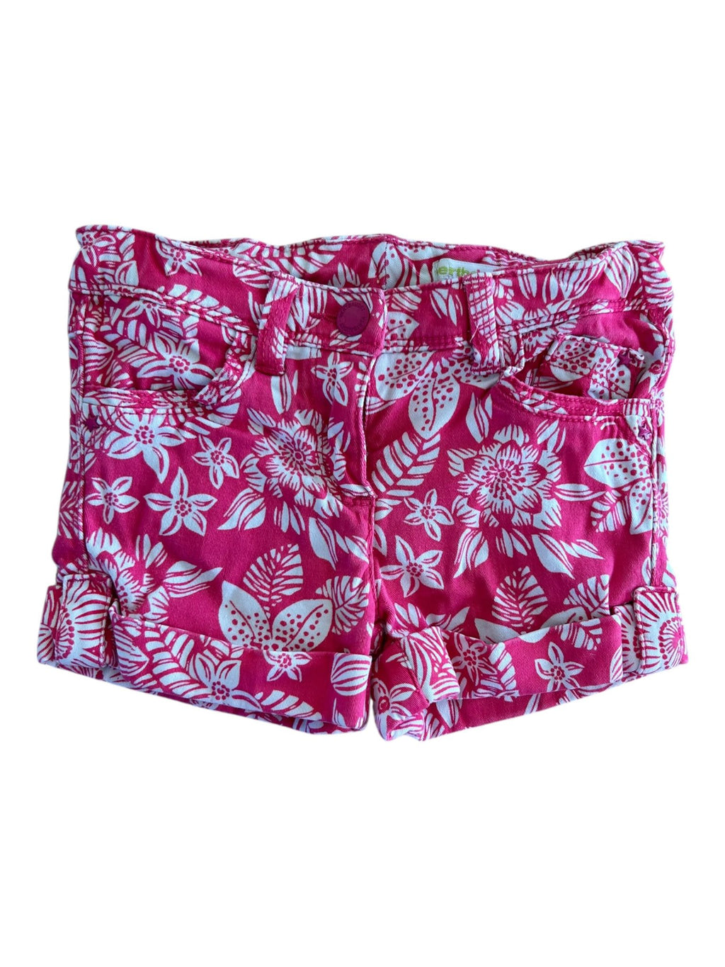 Short motif fleur rose et blanc Vertbaudet 3 ans