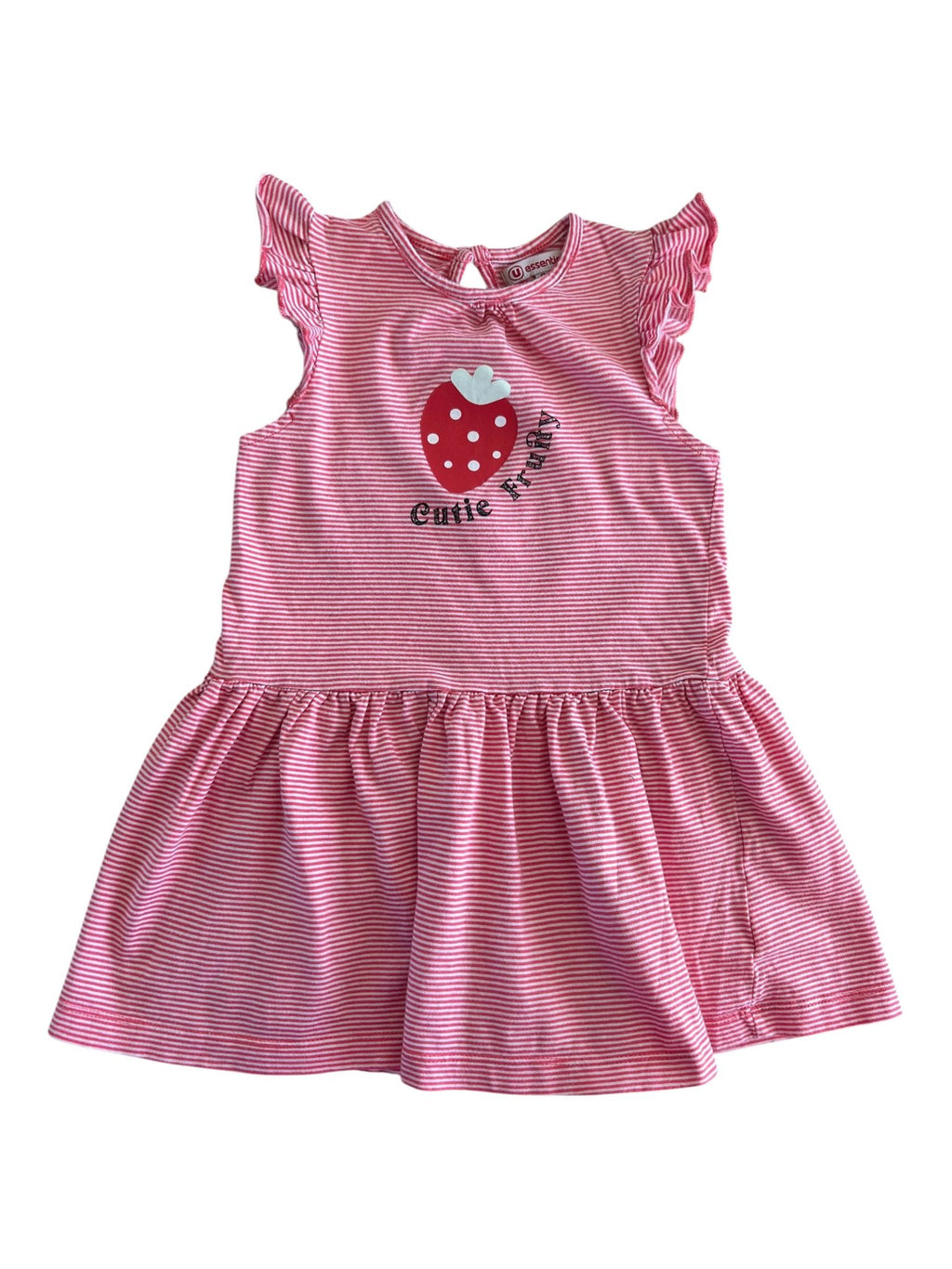 Robe d'été rayée motif fraise U Essentiel 3 ans