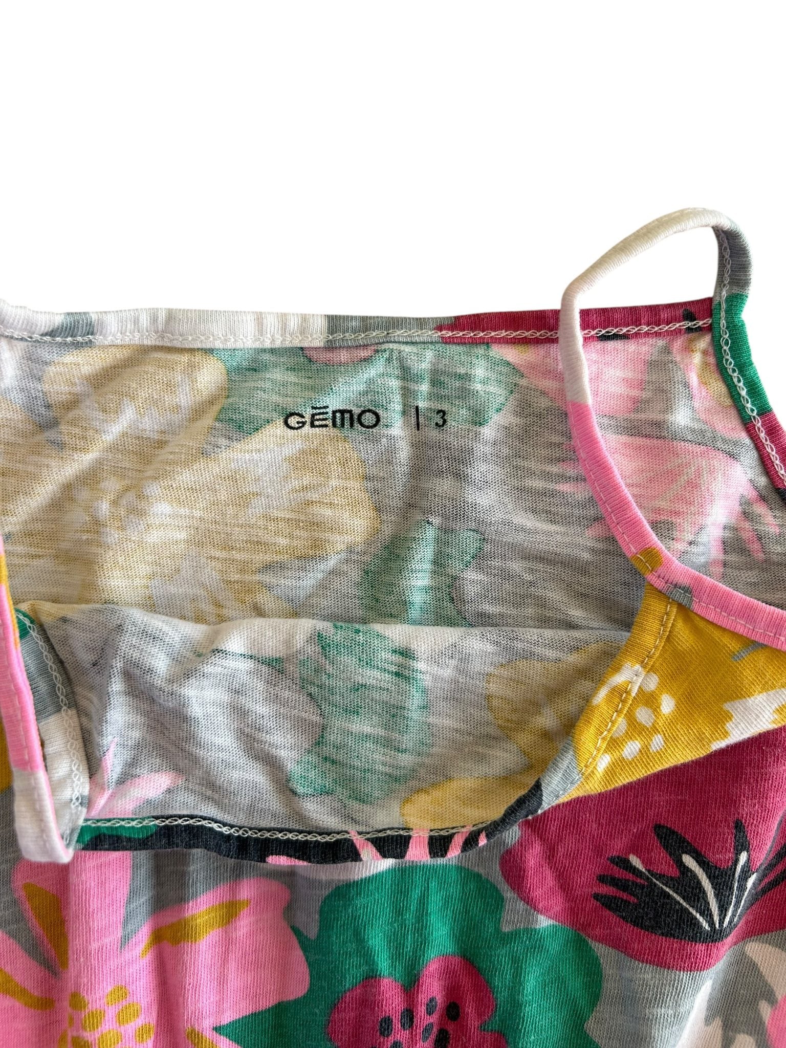 Combi-short motif fleuri Gémo 3 ans