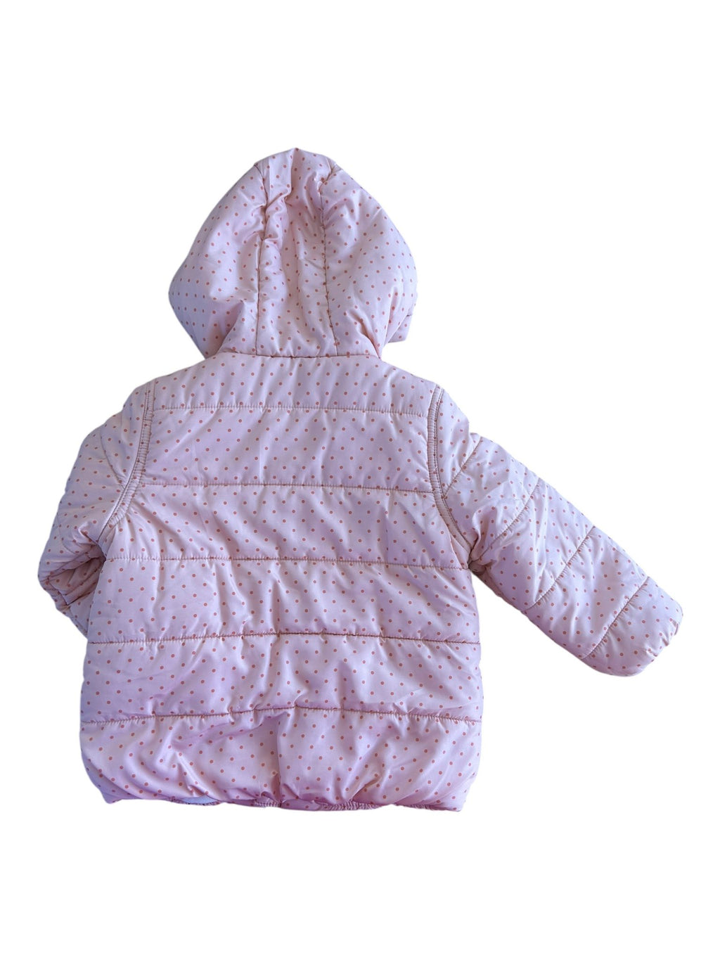 Blouson intérieur polaire avec capuche rose à pois Noukie's 3 ans