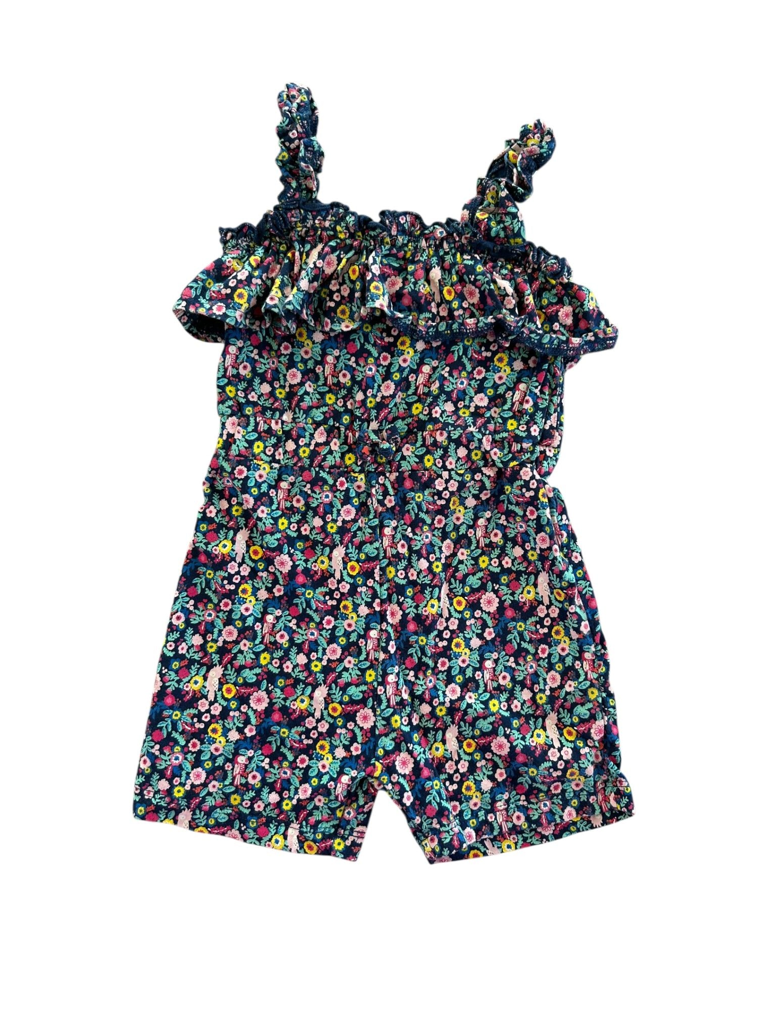 Combi-short motif fleuri Tissaia 4 ans
