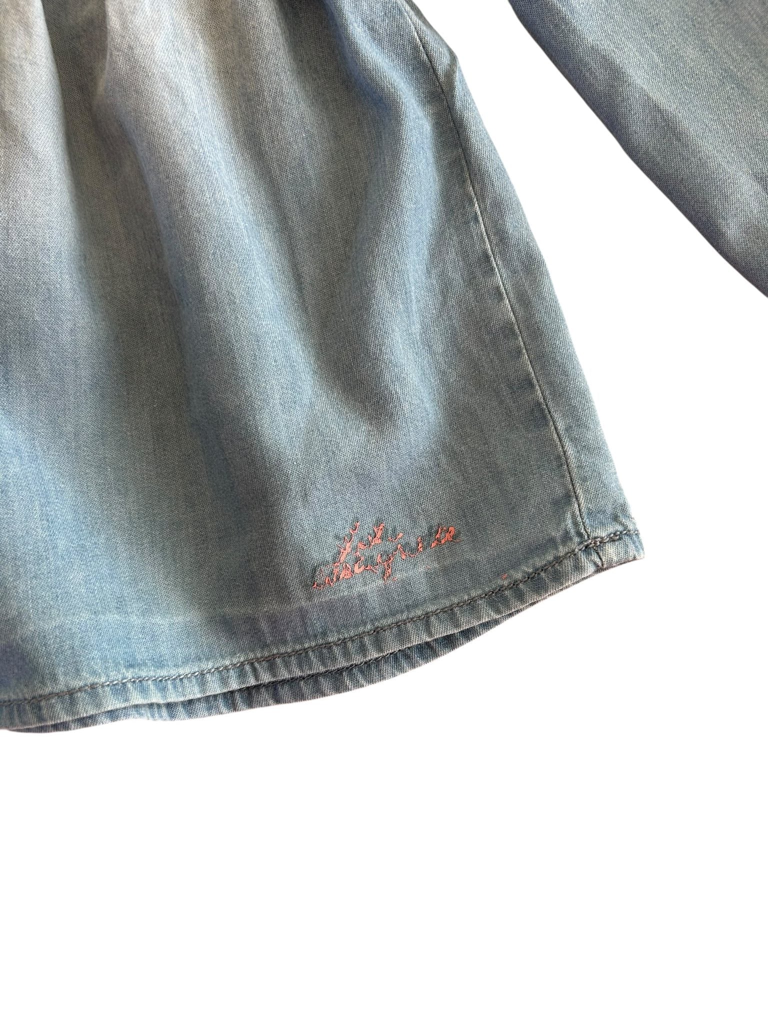 Blouse effet jean manches longues Lulu Castagnette 4 ans