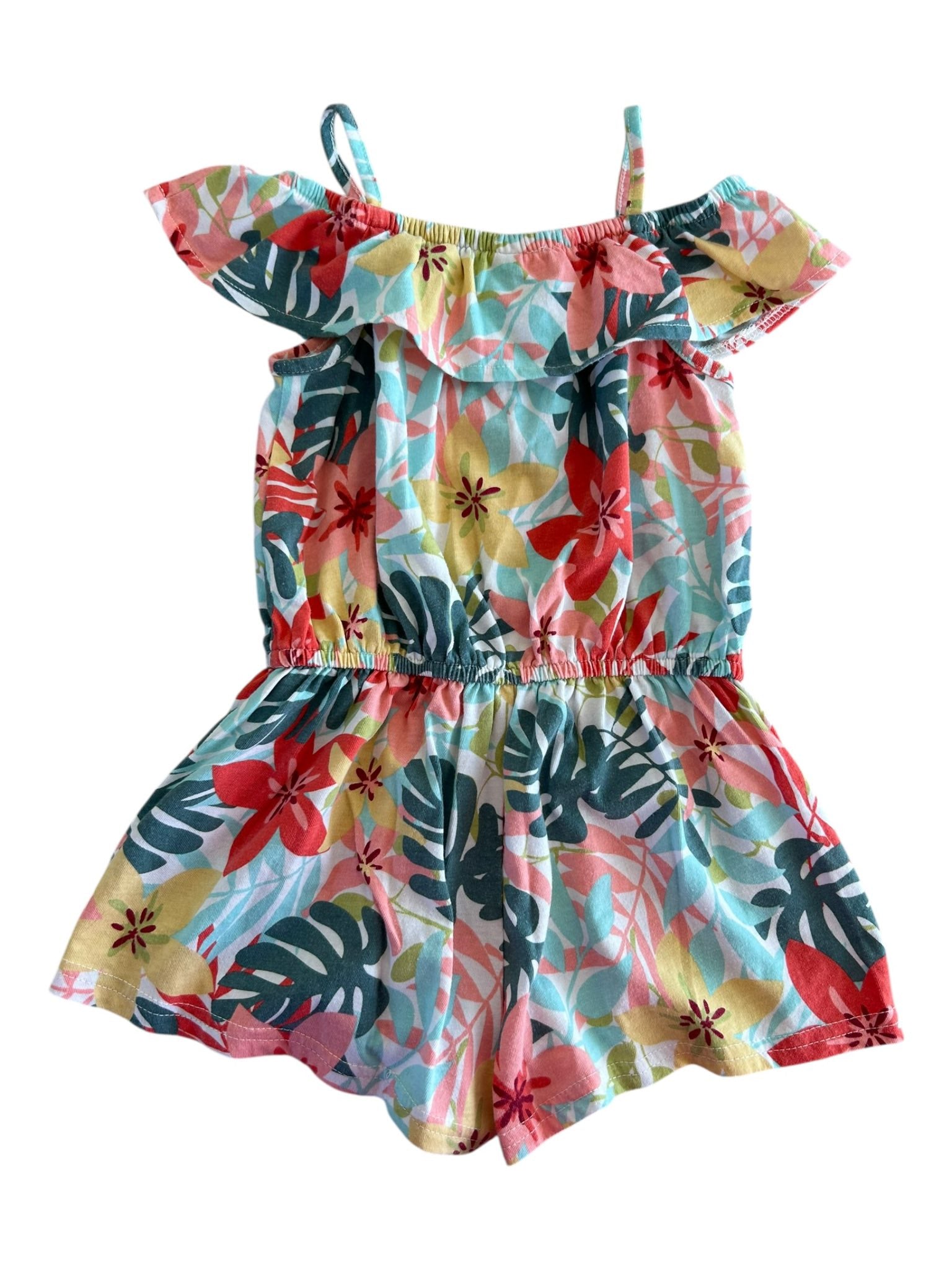 Combi-short motif fleuri 3 ans