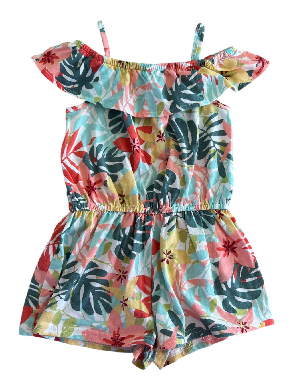 Combi-short motif fleuri 3 ans