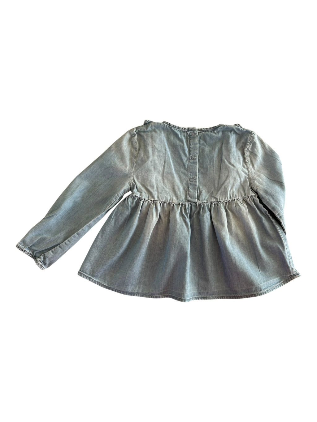 Blouse effet jean manches longues Lulu Castagnette 4 ans