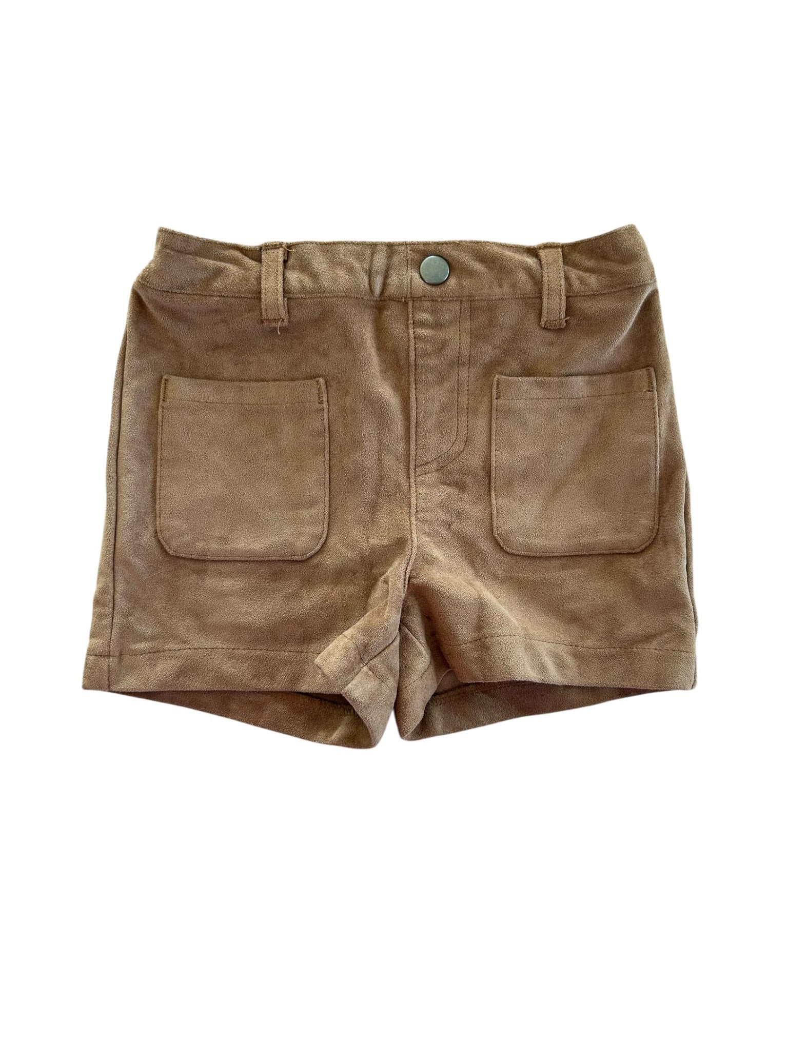 Short marron effet peau de pêche Kiabi 4 ans