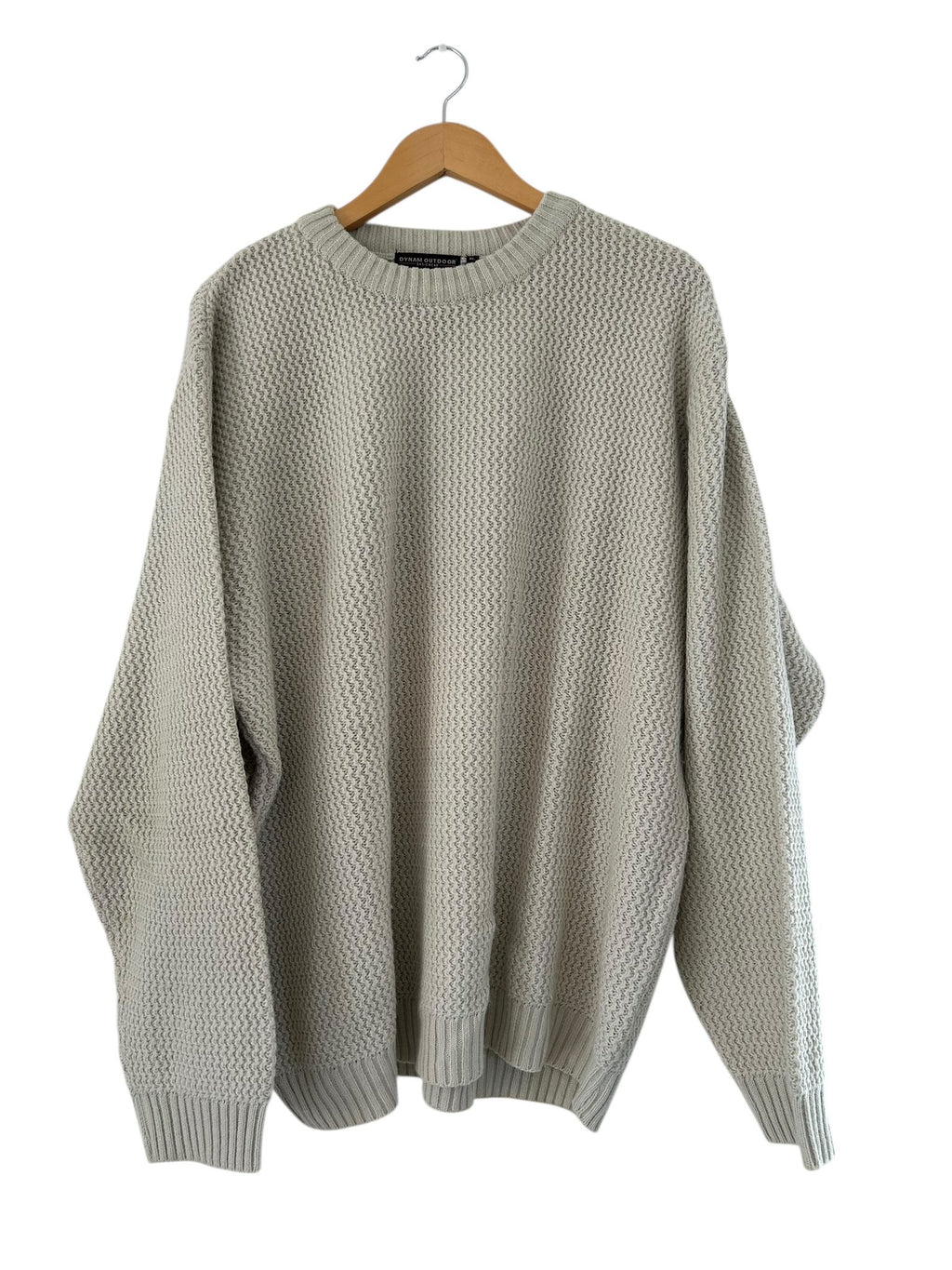 Pull maille en laine beige col rond Dynam Outdoor taille XL