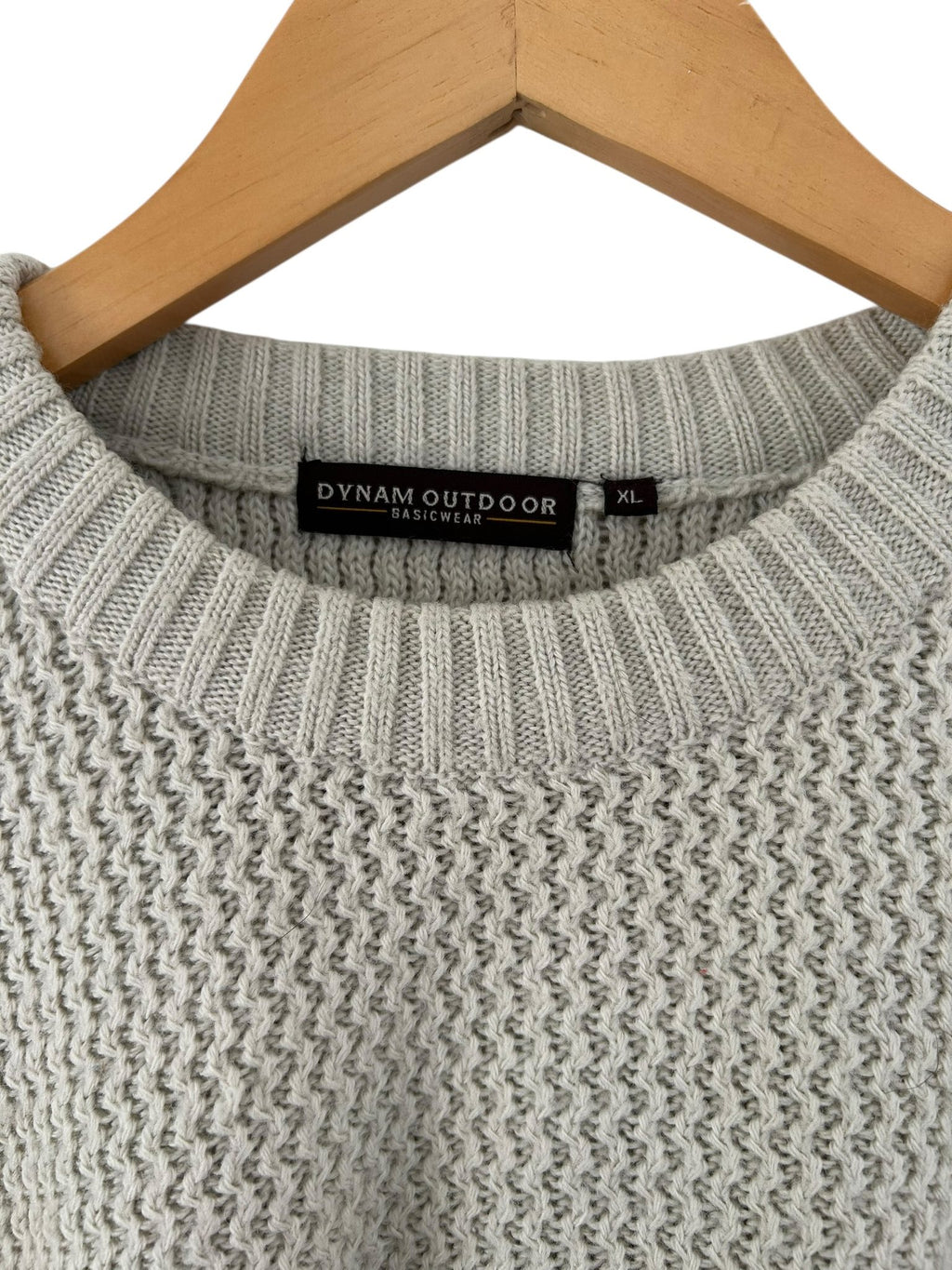 Pull maille en laine beige col rond Dynam Outdoor taille XL