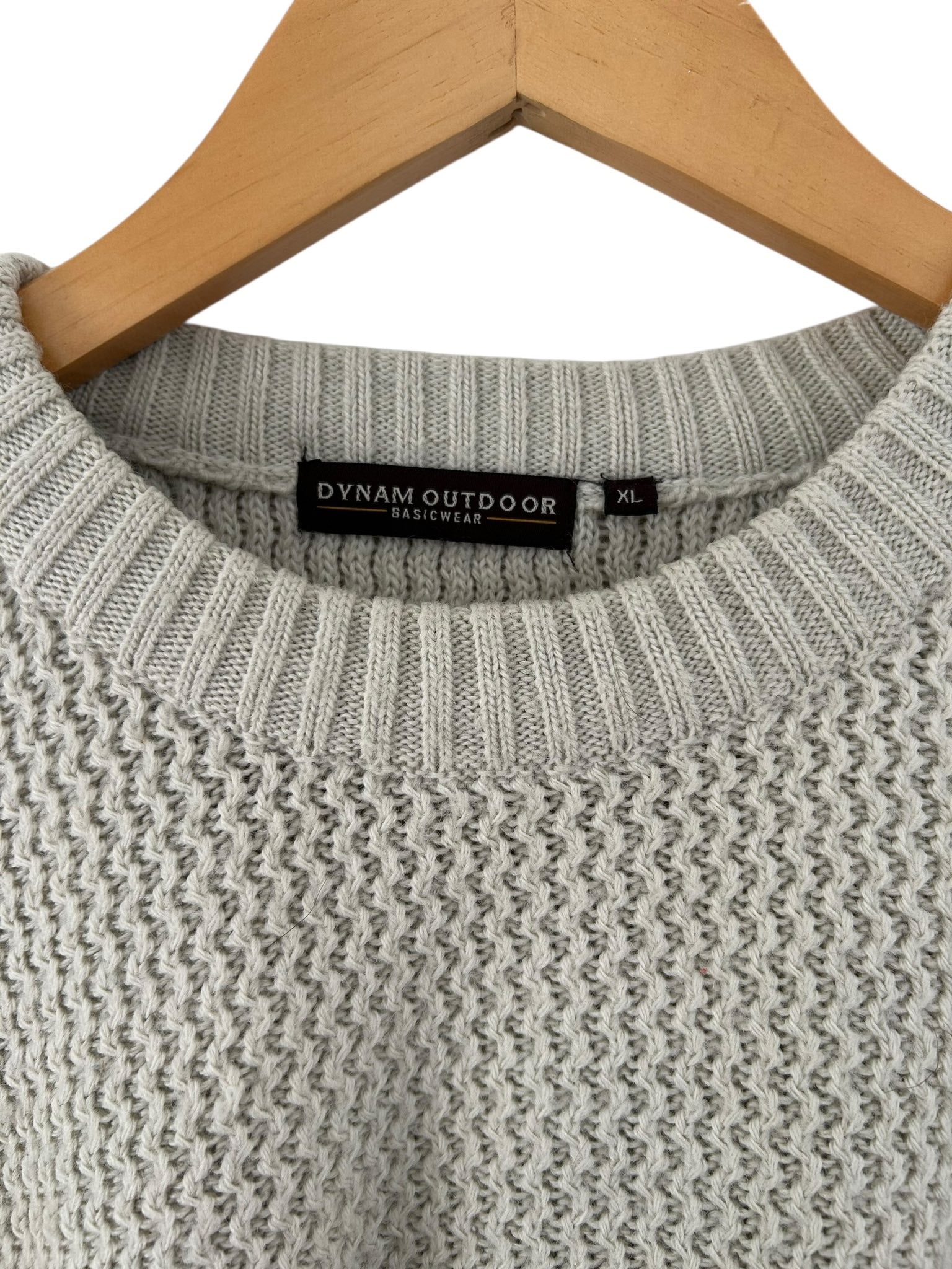 Pull maille en laine beige col rond Dynam Outdoor taille XL