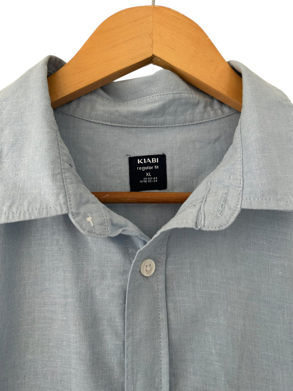 Chemise manches longues regular fit bleu Kiabi taille XL