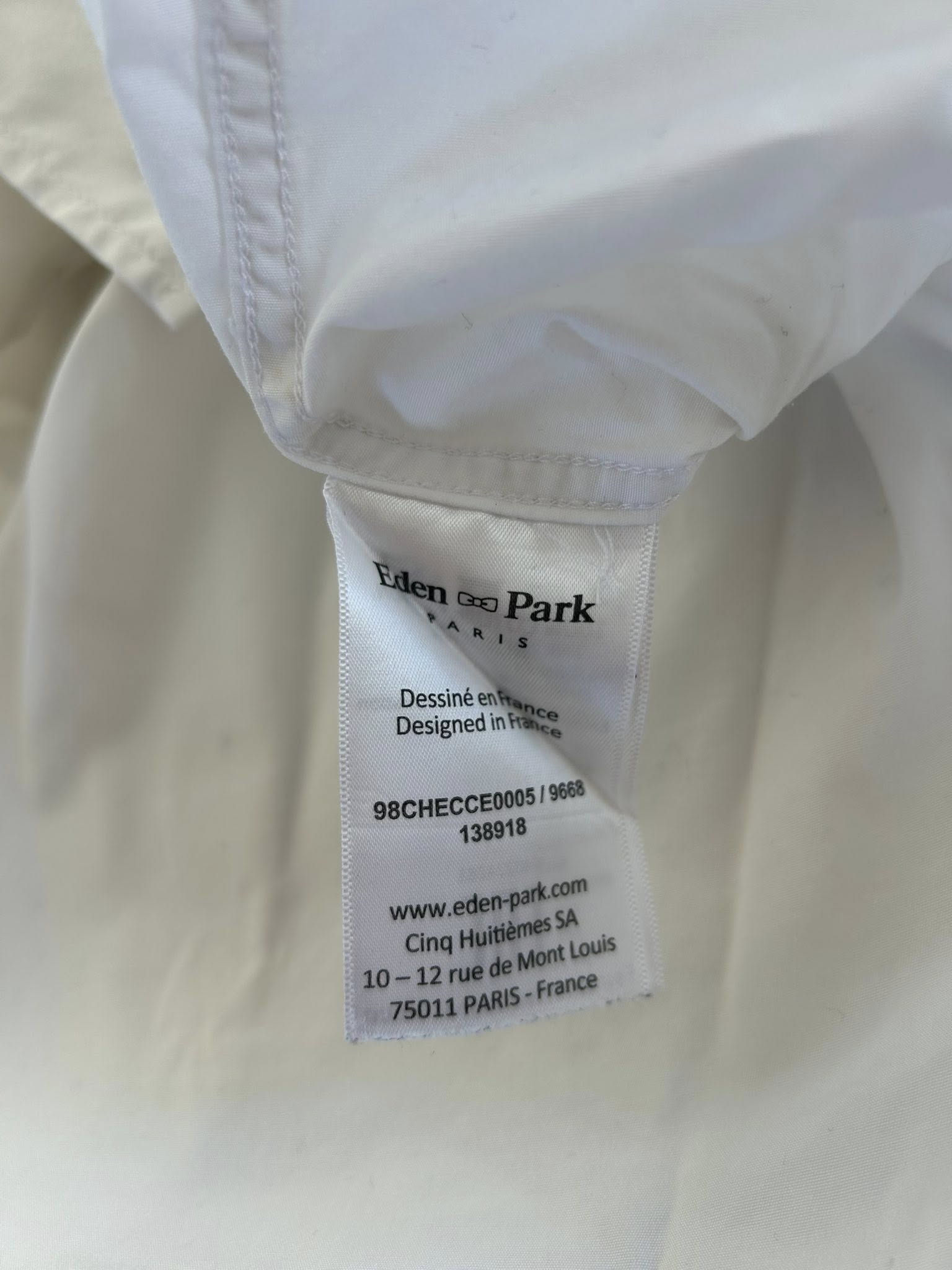 Chemisette blanche Eden Park taille 5XL