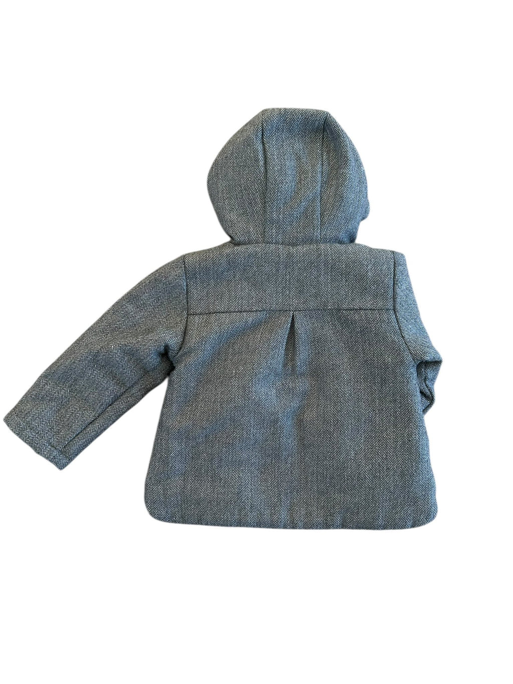 Manteau à capucheétiquette manquante fourré polaire gris et pailleté Lulu Castagnette taille 3 ans