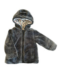 Veste polaire à capuche grise motif chats Orchestra taille 2 ans