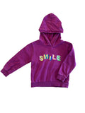 Sweat à capuche "smile" violet U Essentiel taille 4 ans