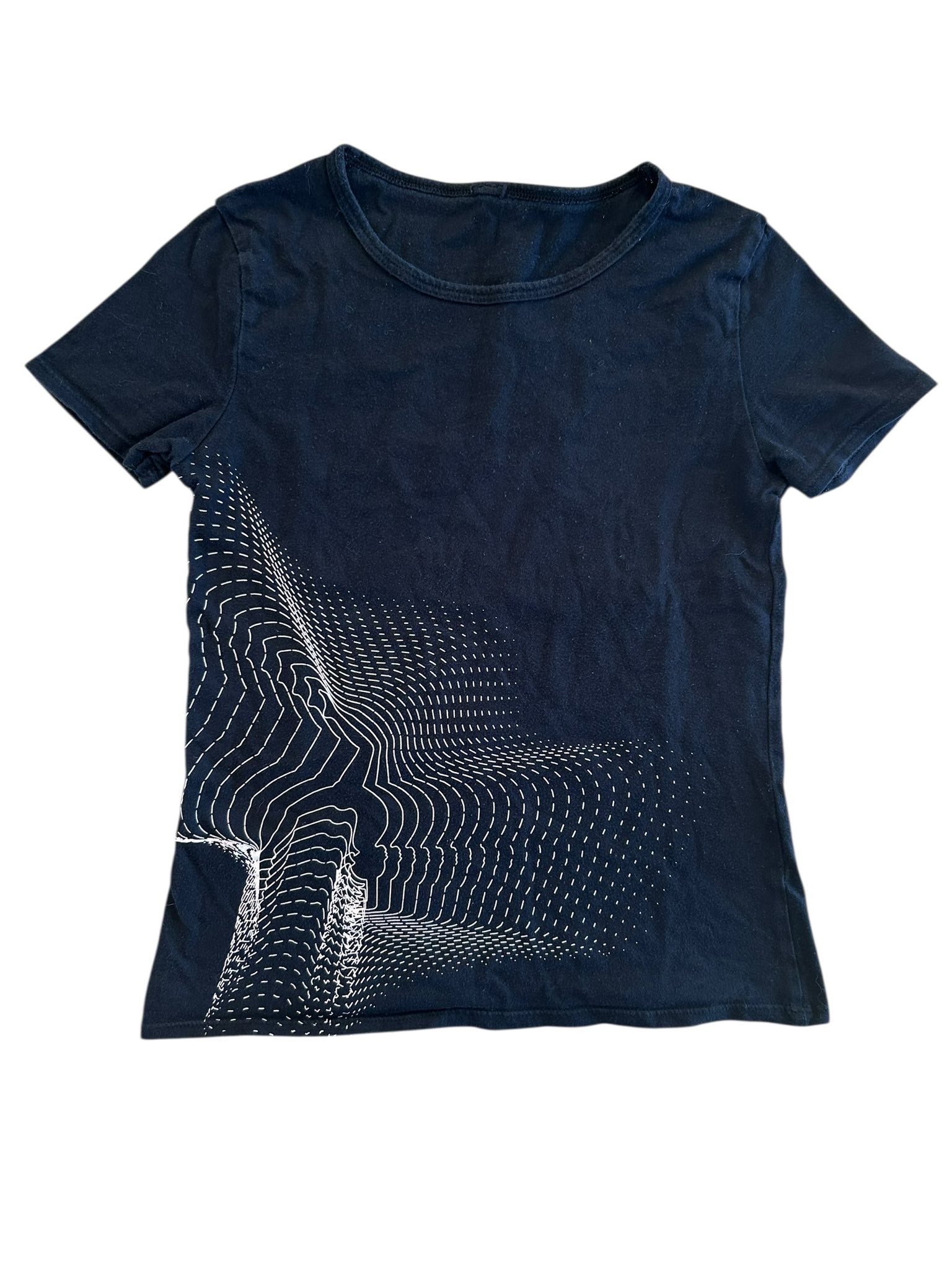 T-shirt manches courtes noir imprimé taille 10 ans
