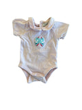Bodie manches courtes col claudine motif papillon Obaibi taille 0 mois