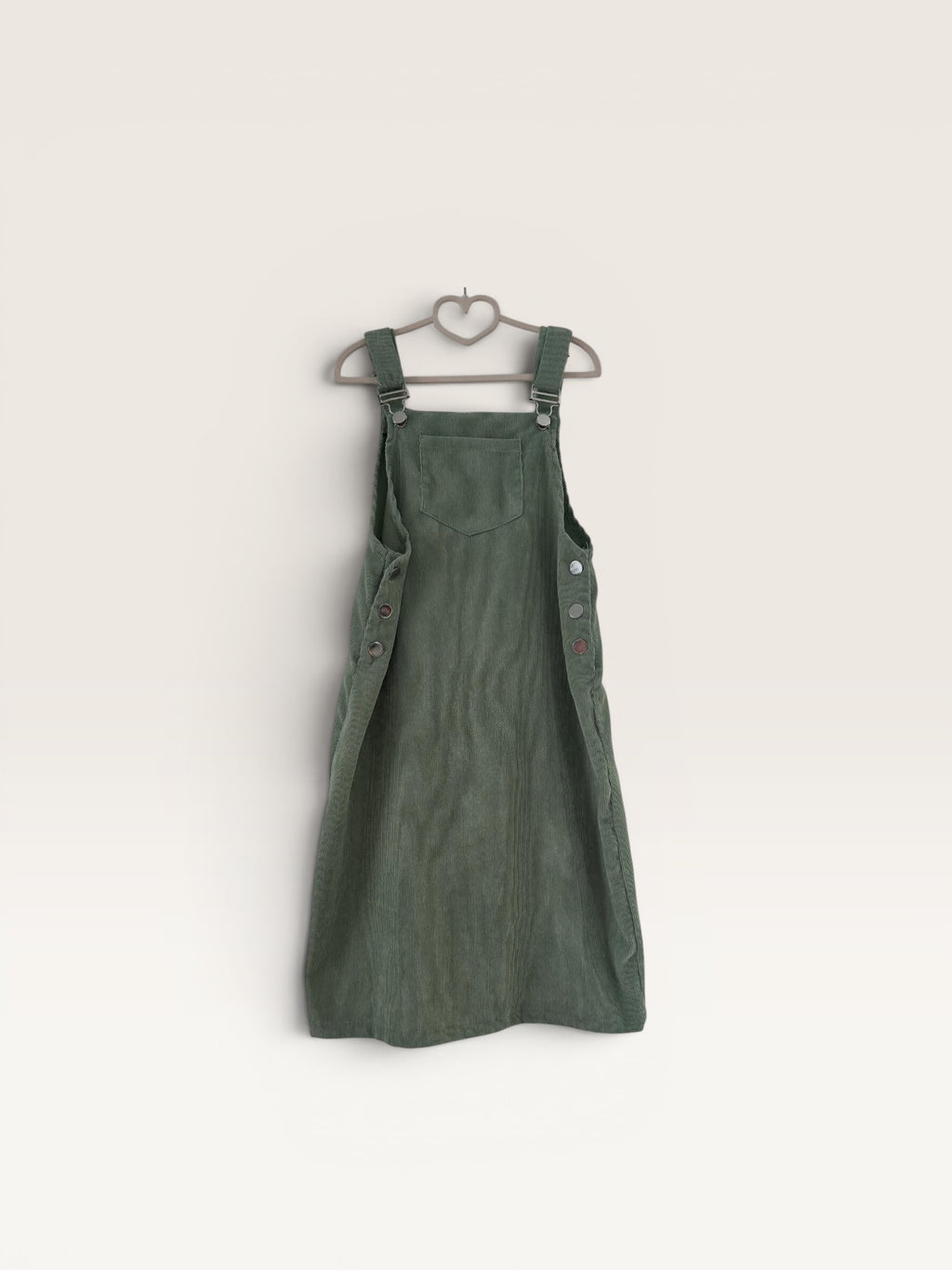Robe salopette verte style velours Shein taille 11/12 ans