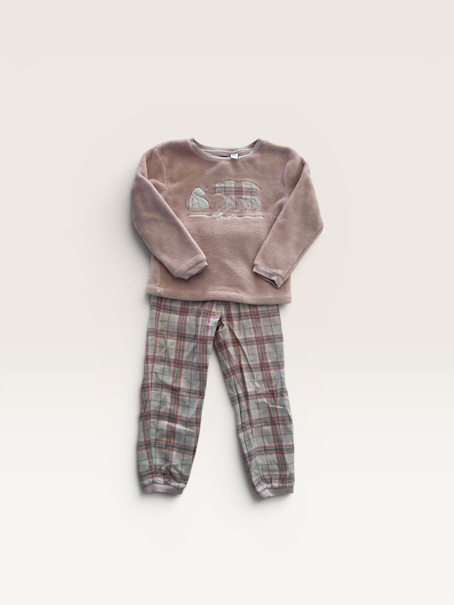 Pyjama polaire rose motif ours Okaidi - taille 3 ans