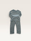 Pyjama 2 pièce polaire bleu motif étoiles blanches Gémo - taille 3 ans
