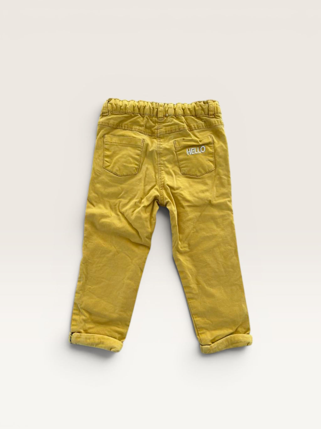 Pantalon doublé jaune moutarde Orchestra taille 23 mois