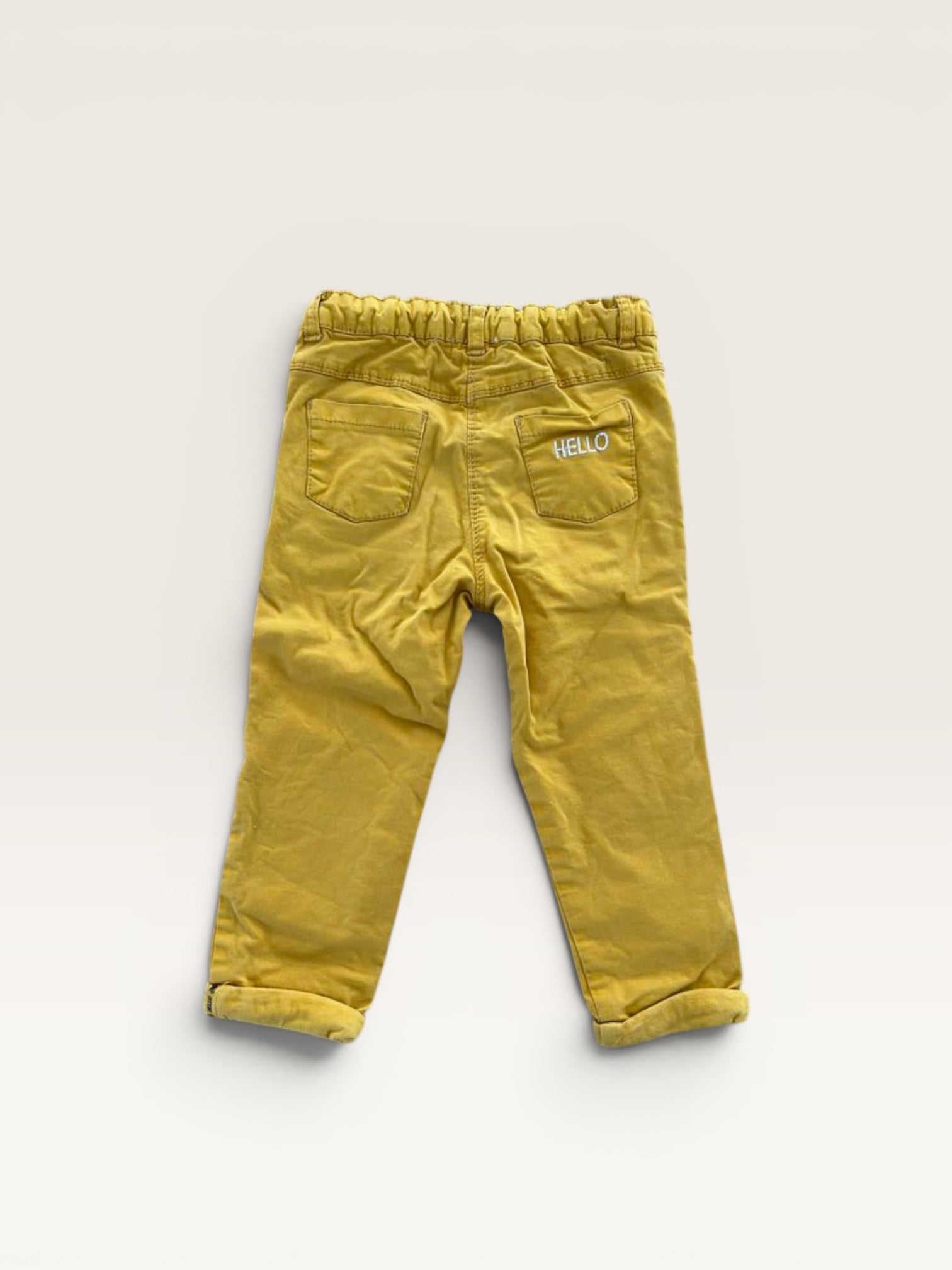 Pantalon doublé jaune moutarde Orchestra taille 23 mois