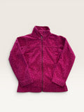 Veste polaire zippée motif léopard fuchsia - taille 4 ans