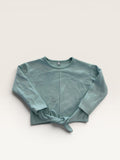 Pull fin bleu avec noeud taille 3 ans