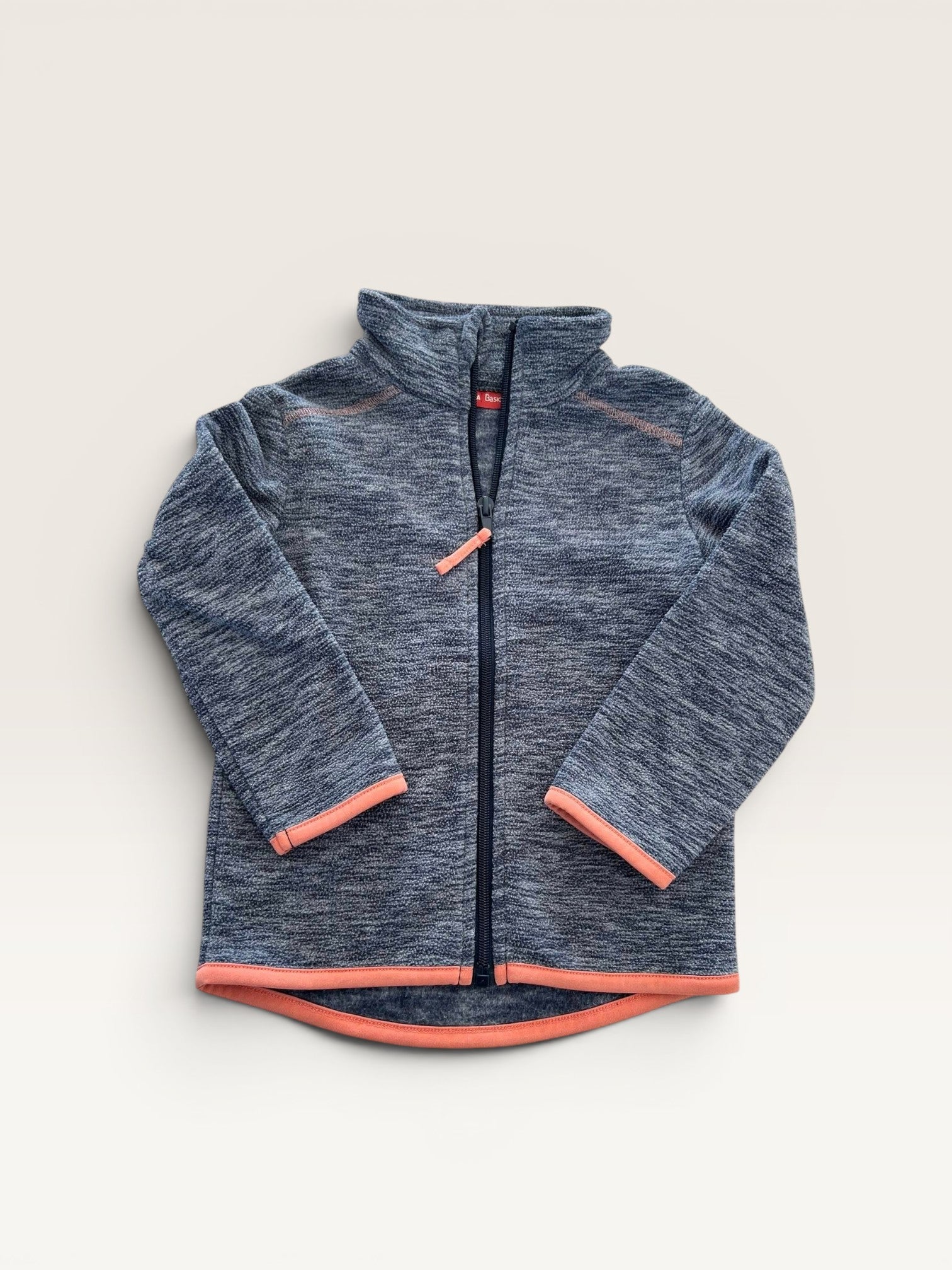 Veste polaire bleu et corail Tissaia - taille 3 ans