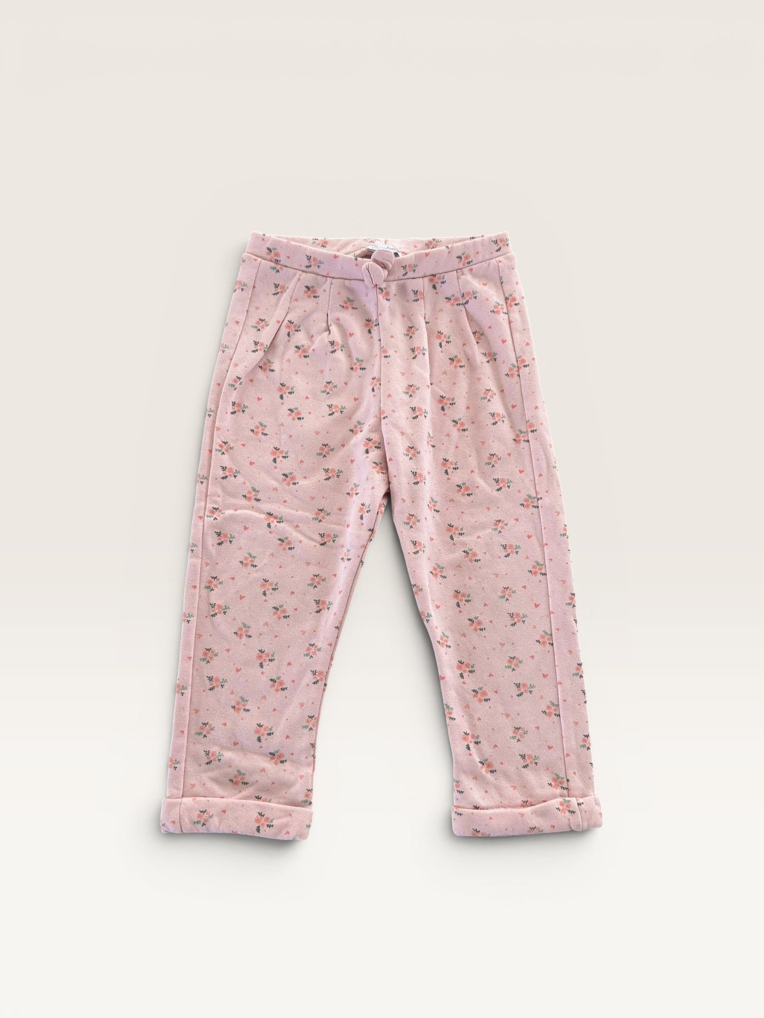 Pantalon jogging rose fleuri Kimbaloo taille 36 mois