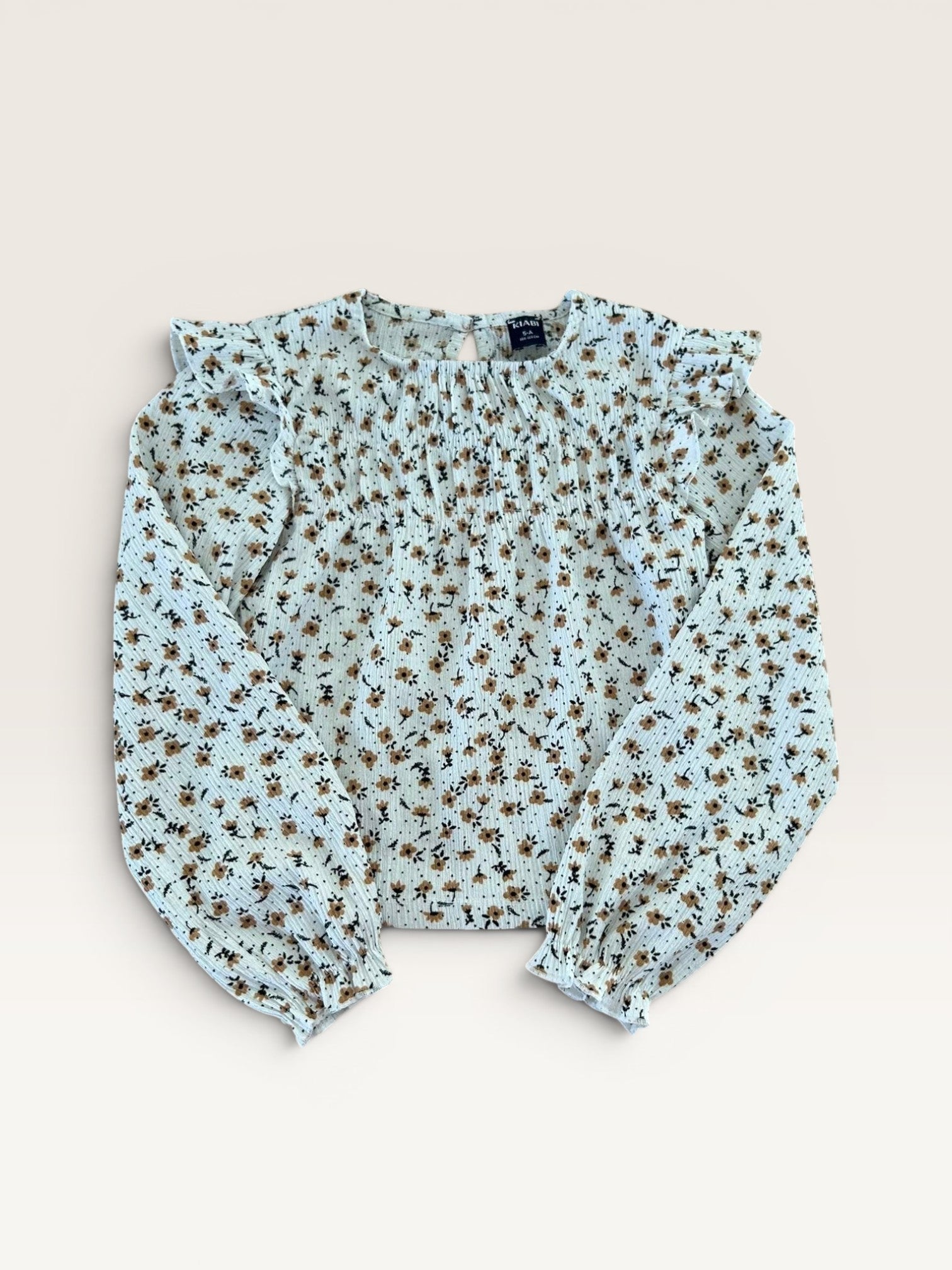Blouse manches longues fleurie Kiabi taille 5 ans