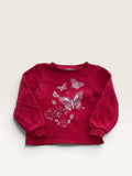 Pull rouge motif papillon FPC Kid taille 3 ans
