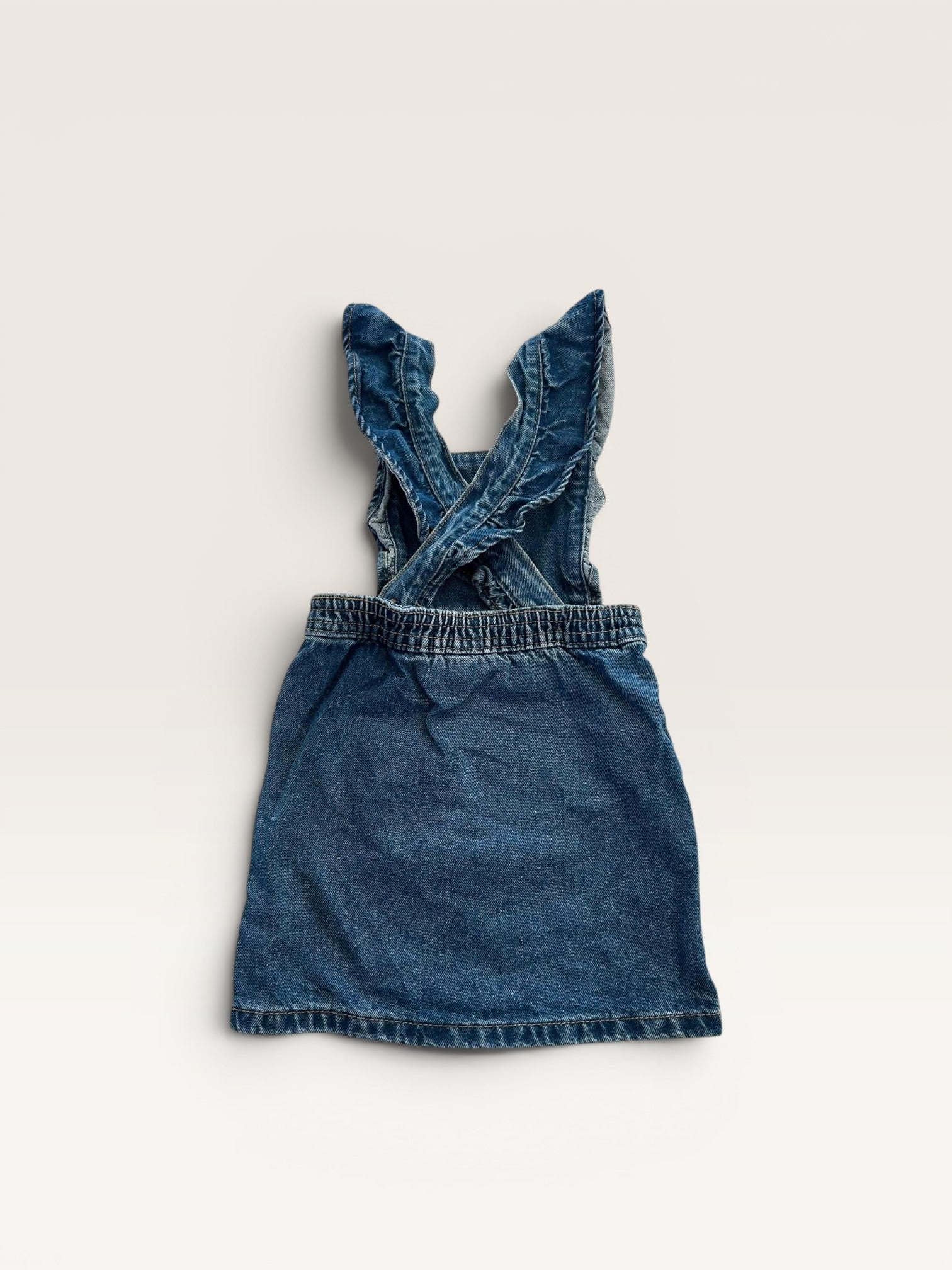 Robe en jean bretelles à volants Kiabi - taille 3 ans