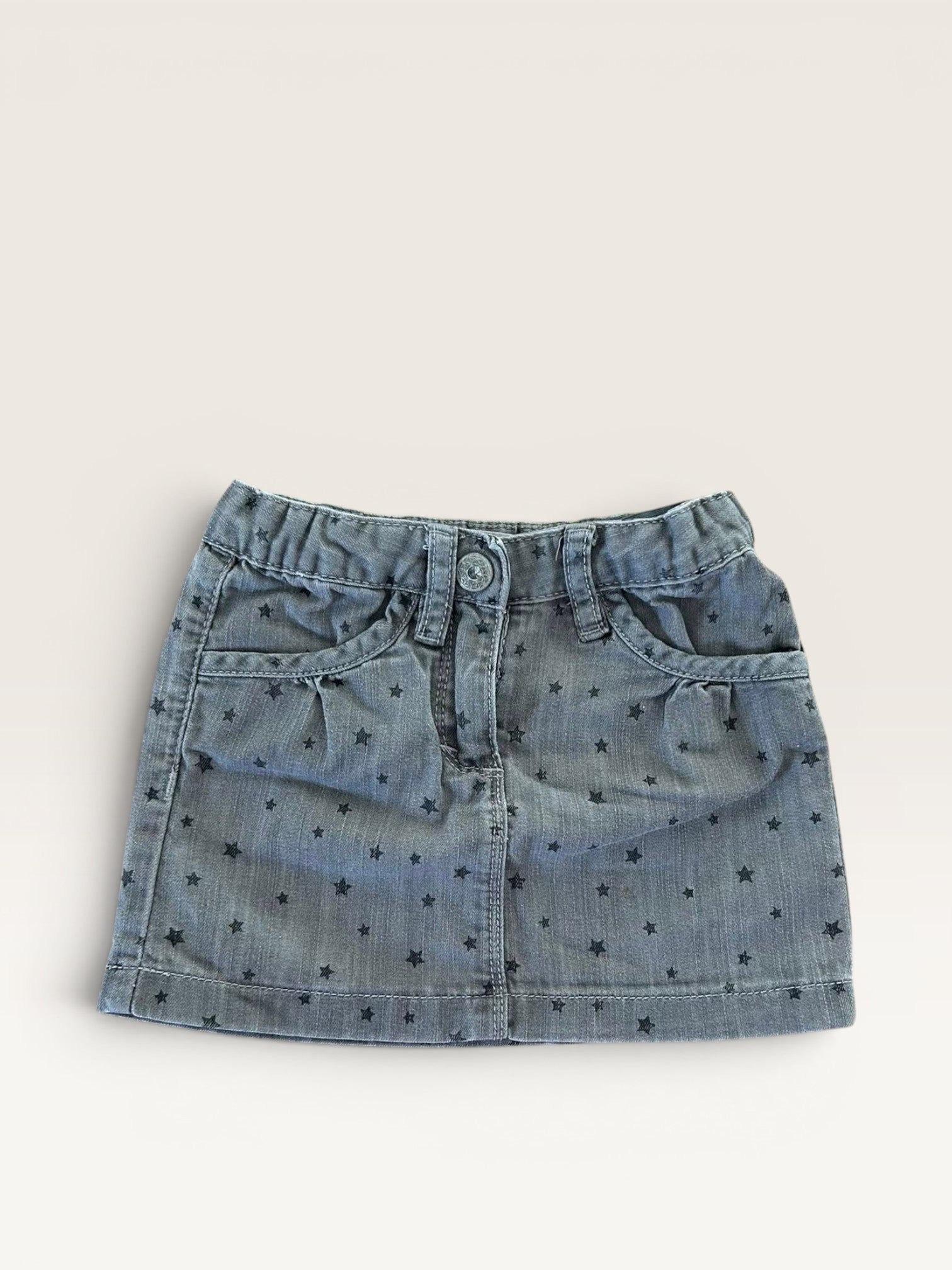 Jupe en jean grise motif étoiles Lisa Rose taille 4 ans